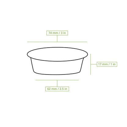50 ml / 1.8 oz rPET sauce pots, Ø 75 mm, clear
