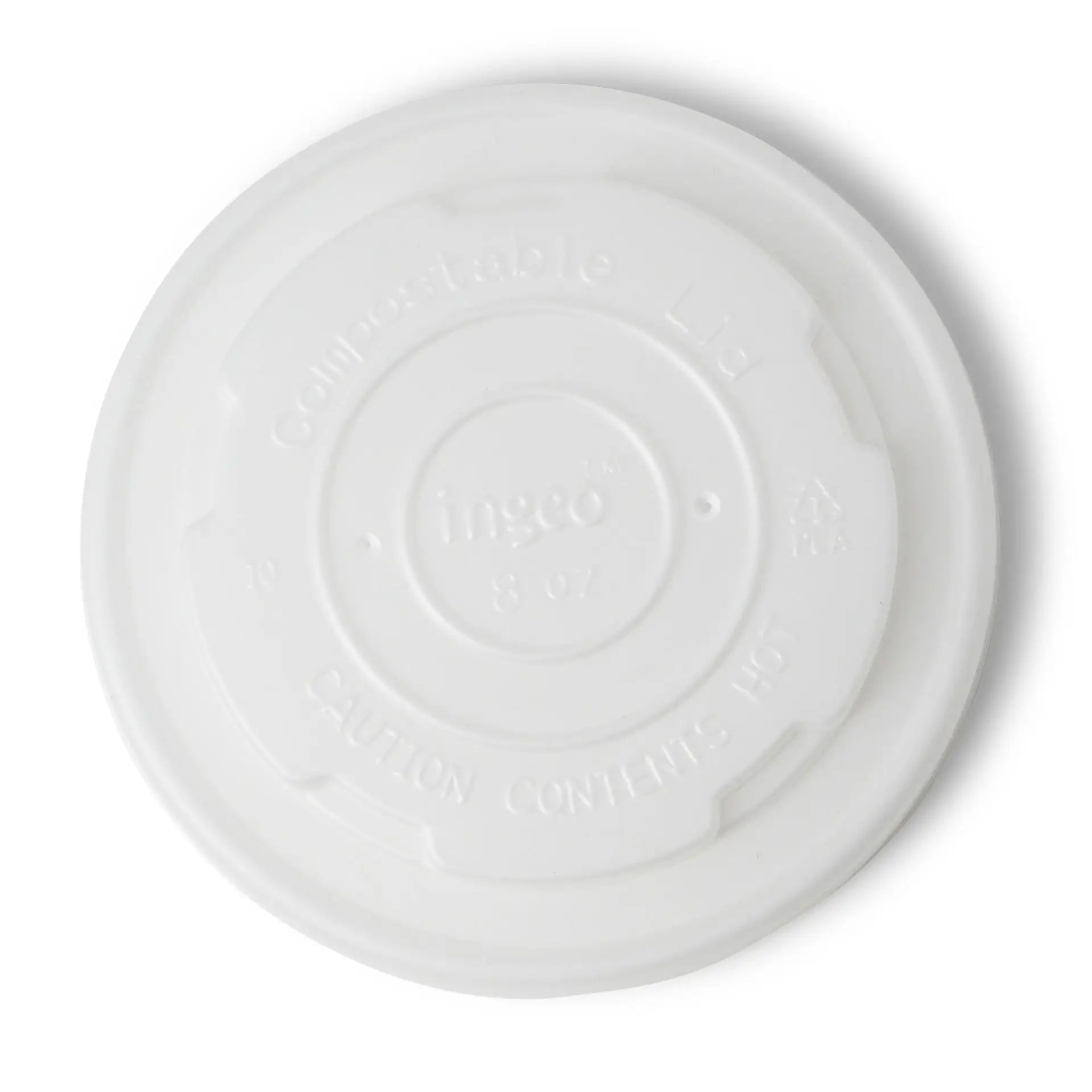 CPLA Flat Lids Ø 90 mm, white, for Universal Cups