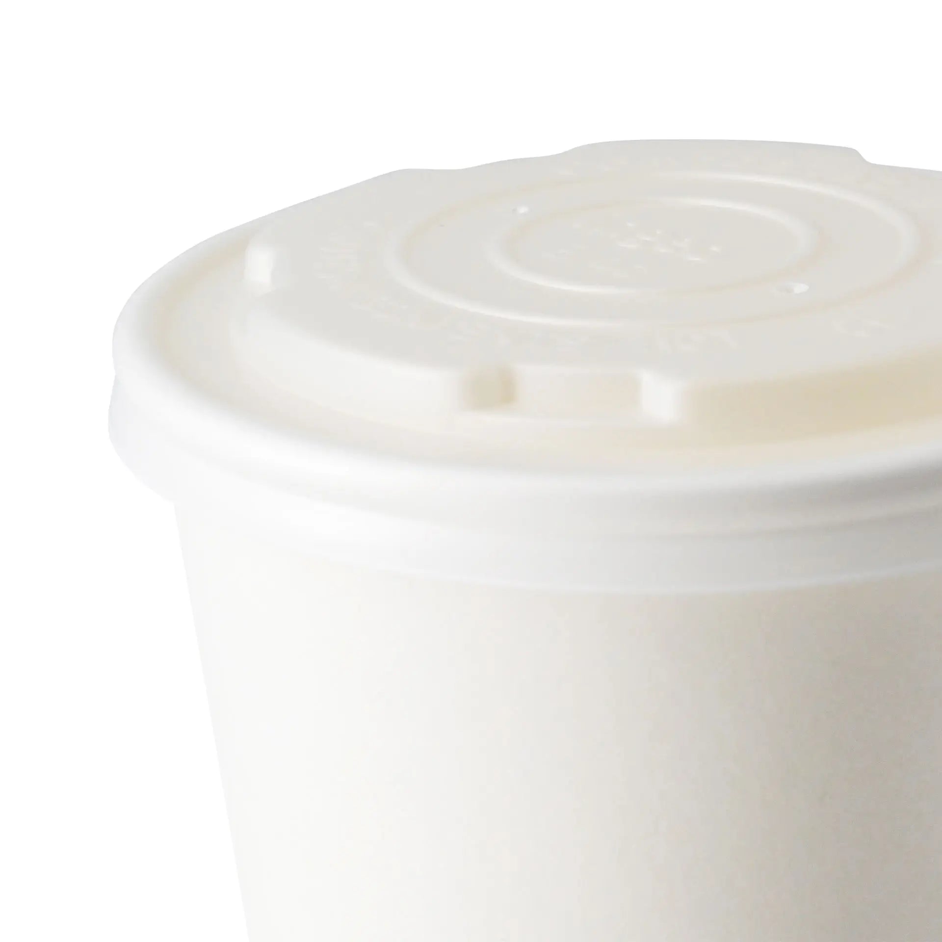 CPLA Flat Lids Ø 90 mm, white, for Universal Cups