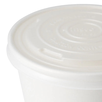 CPLA Flat Lids Ø 115 mm, white, for Universal Cups