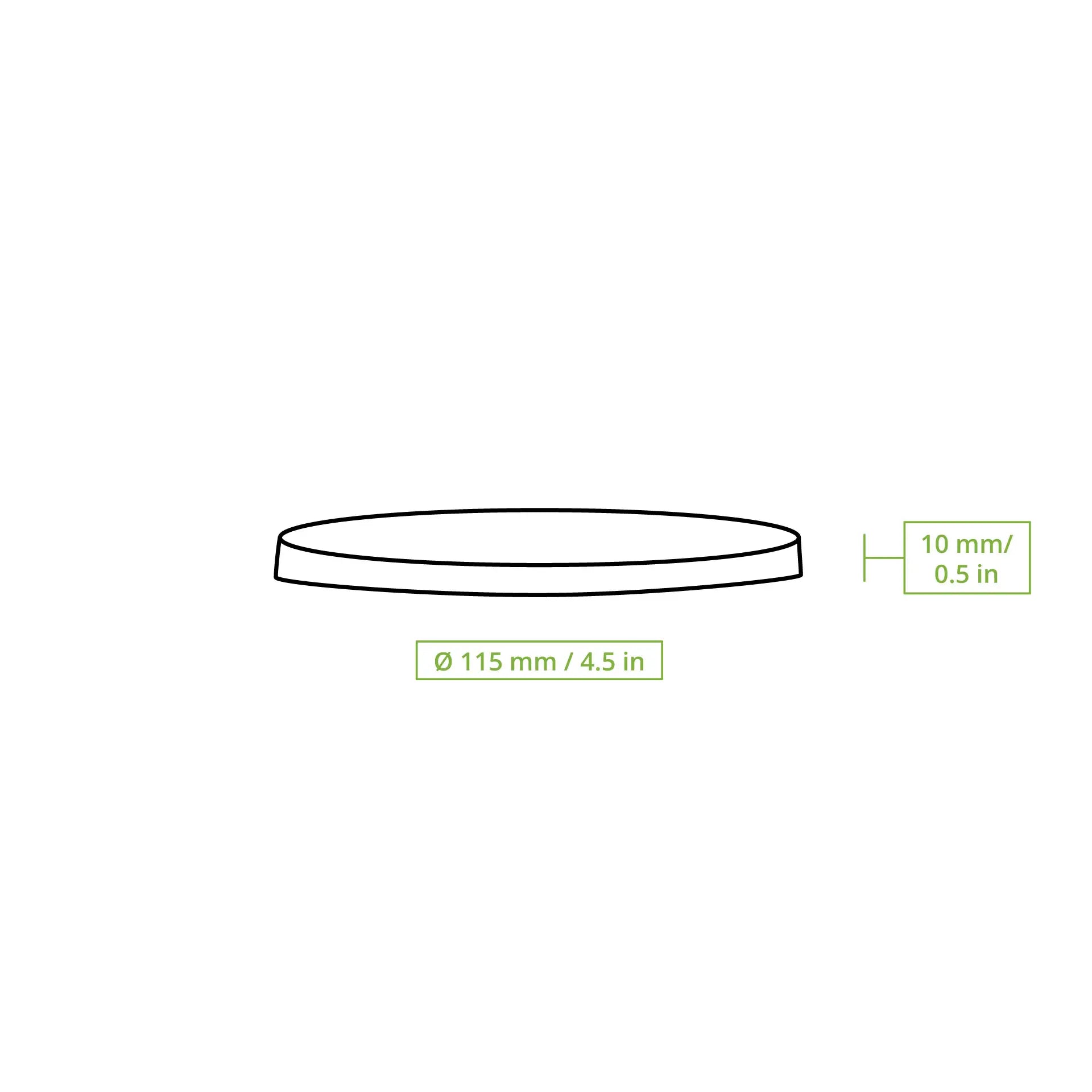 CPLA Flat Lids Ø 115 mm, white, for Universal Cups