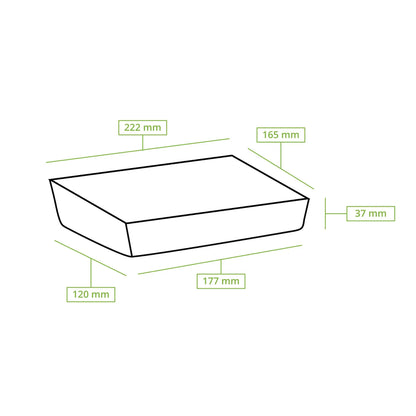 Cardboard trays for food 750 ml, kraft