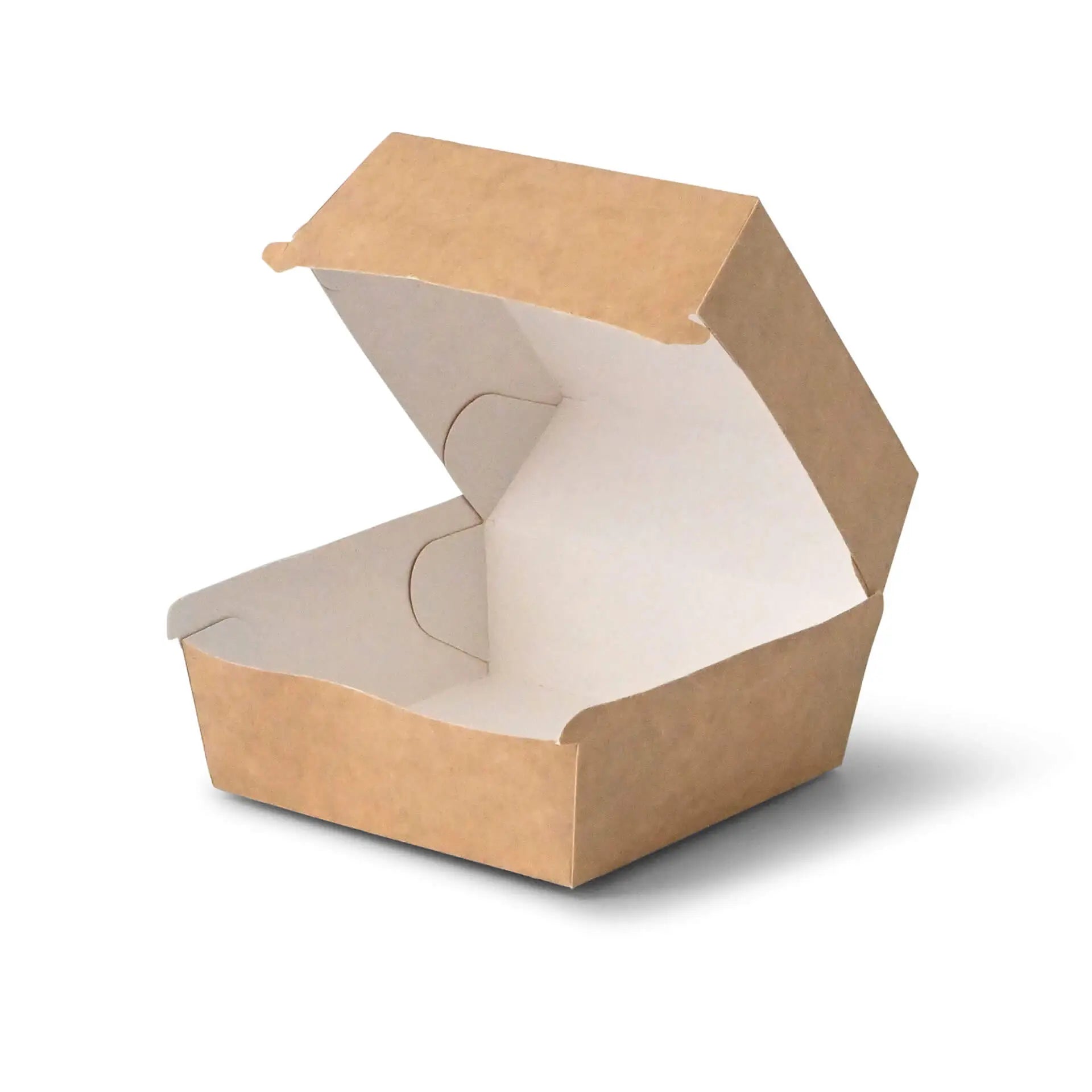 Burgerboxen 11 x 11 x 8 cm, braun-weiß