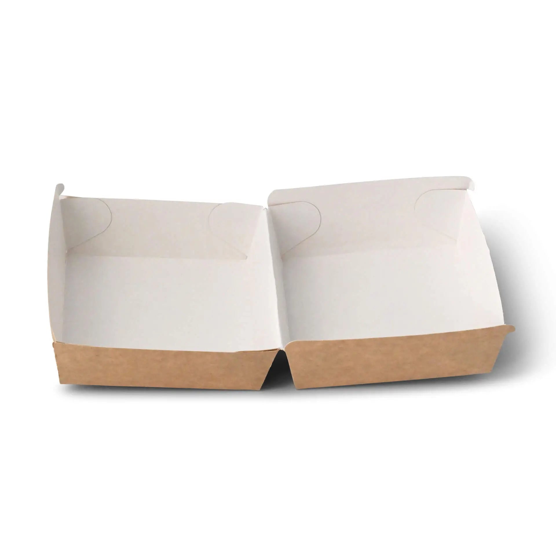 Burgerboxen 11 x 11 x 8 cm, braun-weiß