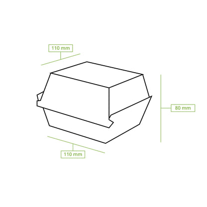 Burgerboxen 11 x 11 x 8 cm, braun-weiß
