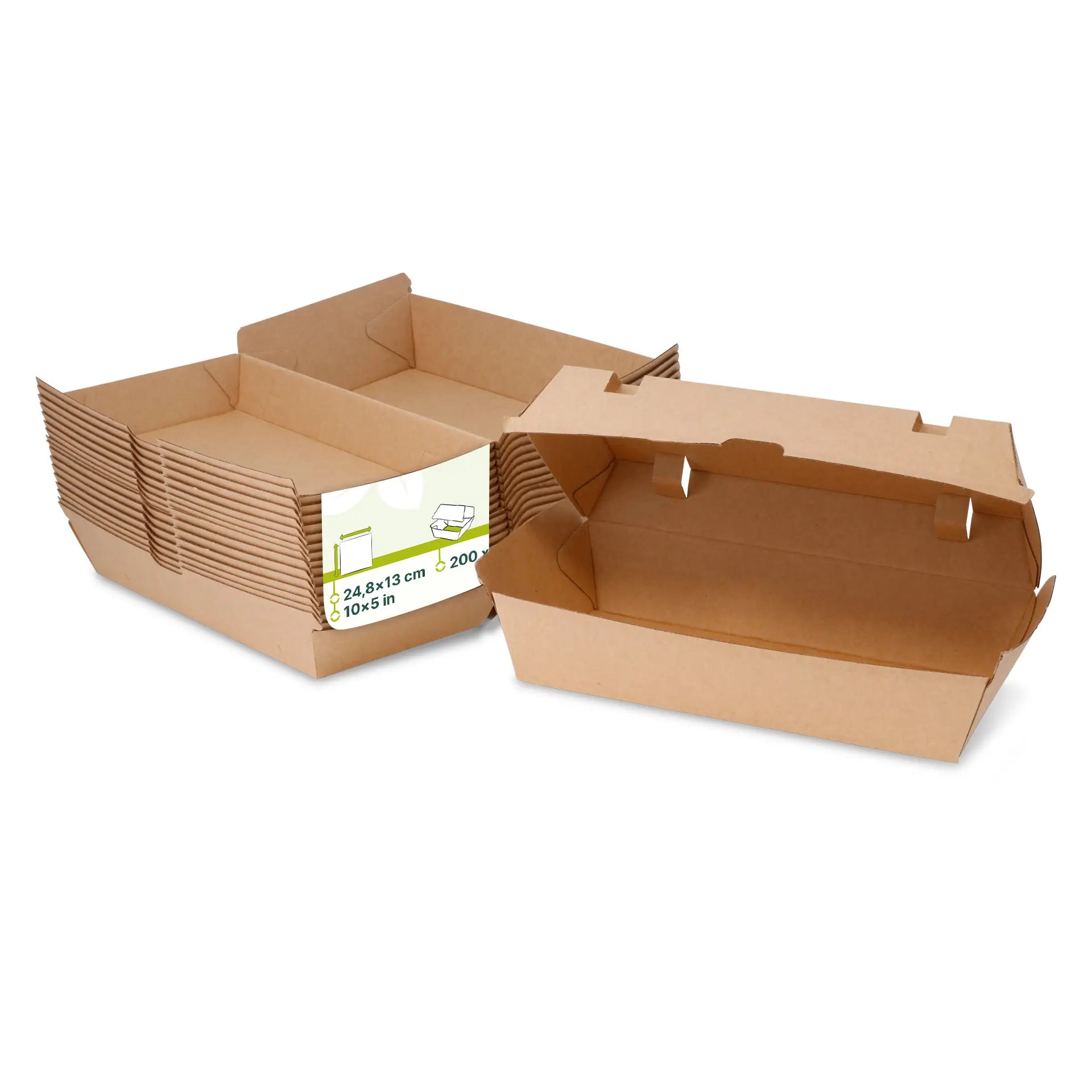 Boxen mit Klappdeckel 24,8 x 13 x 7,5 cm, Kraftkarton, braun