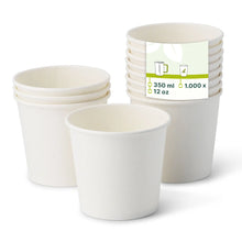 Eisbecher aus Pappe L, 250 ml, max. 350 ml, Ø 92 mm, weiß