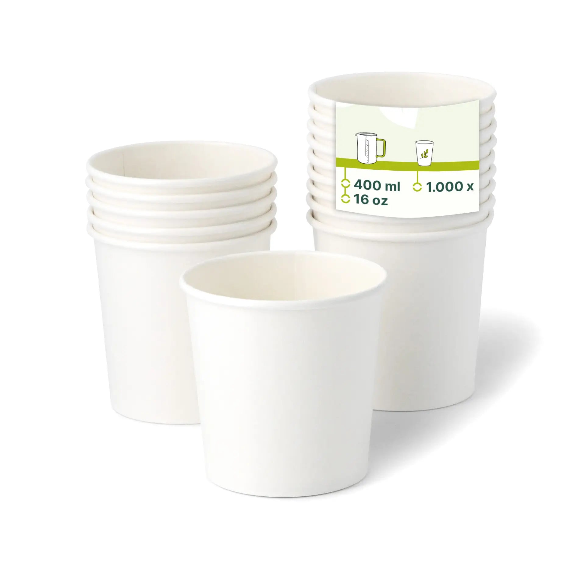 Eisbecher aus Pappe XL, 300 ml, max. 400 ml, Ø 92 mm, weiß