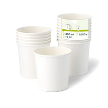 Eisbecher aus Pappe XL, 300 ml, max. 400 ml, Ø 92 mm, weiß
