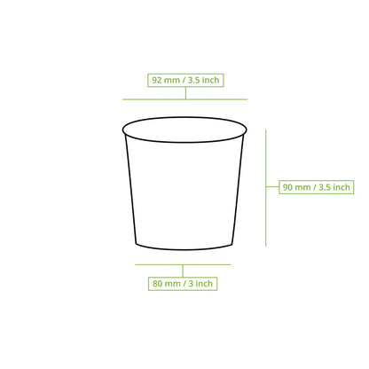 Eisbecher aus Pappe XL, 300 ml, max. 400 ml, Ø 92 mm, braun