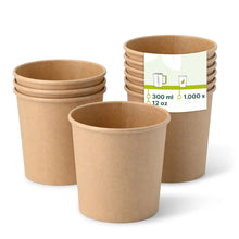 Eisbecher aus Pappe XL, 300 ml, max. 400 ml, Ø 92 mm, braun