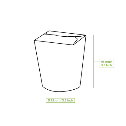 Nudelboxen / Asiaboxen aus Karton (bio-beschichtet) 650 ml, braun
