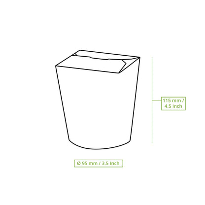 Nudelboxen / Asiaboxen aus Karton (bio-beschichtet) 800 ml, braun