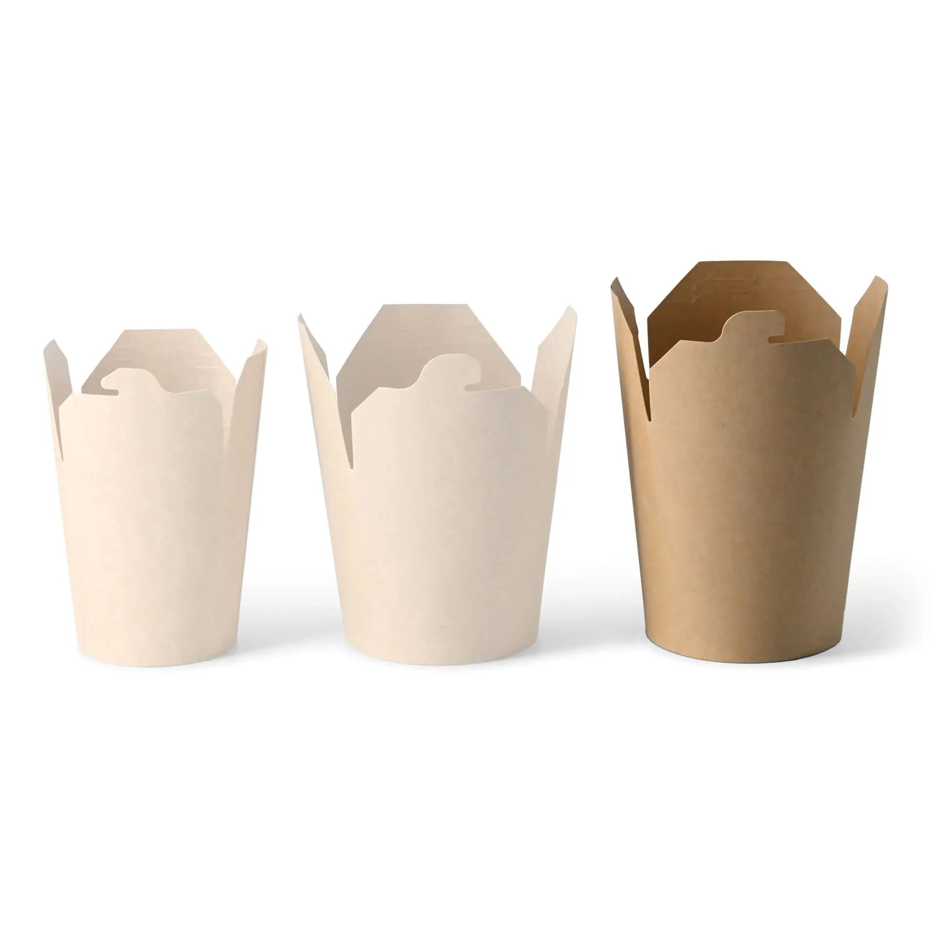 Nudelboxen / Asiaboxen aus Karton (bio-beschichtet) 800 ml, braun