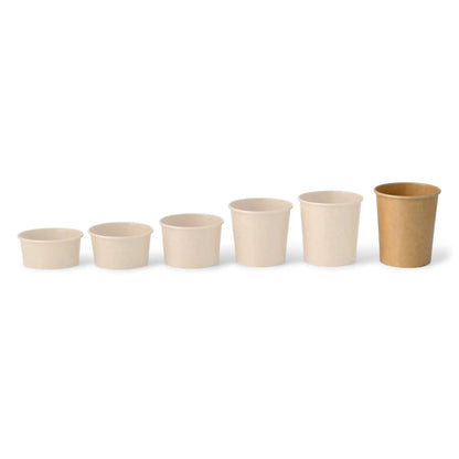 Eisbecher aus Pappe XXL, 400 ml, max. 450 ml, Ø 92 mm, braun