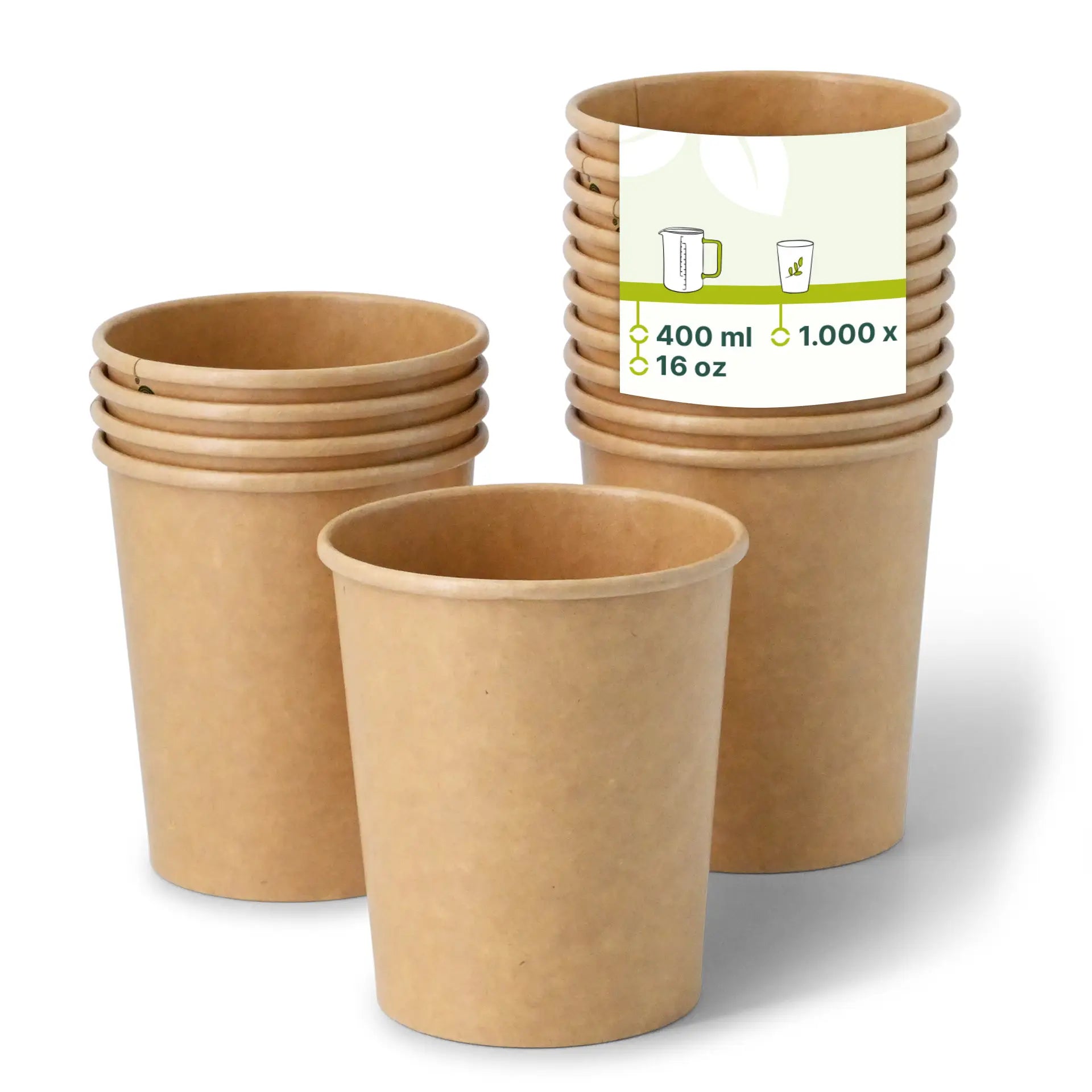 Eisbecher aus Pappe XXL, 400 ml, max. 450 ml, Ø 92 mm, braun