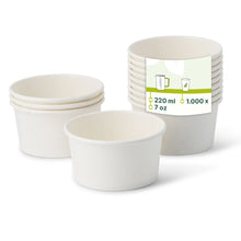 Eisbecher aus Pappe S, 150 ml, max. 220 ml, Ø 92 mm, weiß