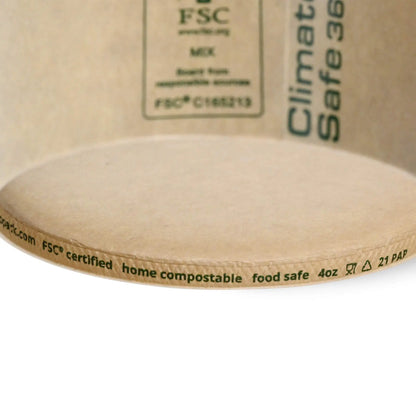 Eisbecher aus Pappe XS, 100 ml, max. 180 ml, Ø 92 mm, braun