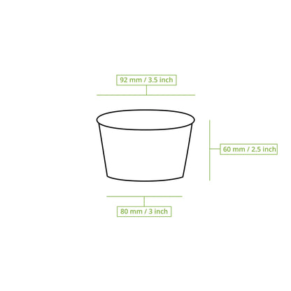 Eisbecher aus Pappe M, 200 ml, max. 270 ml, Ø 92 mm, braun