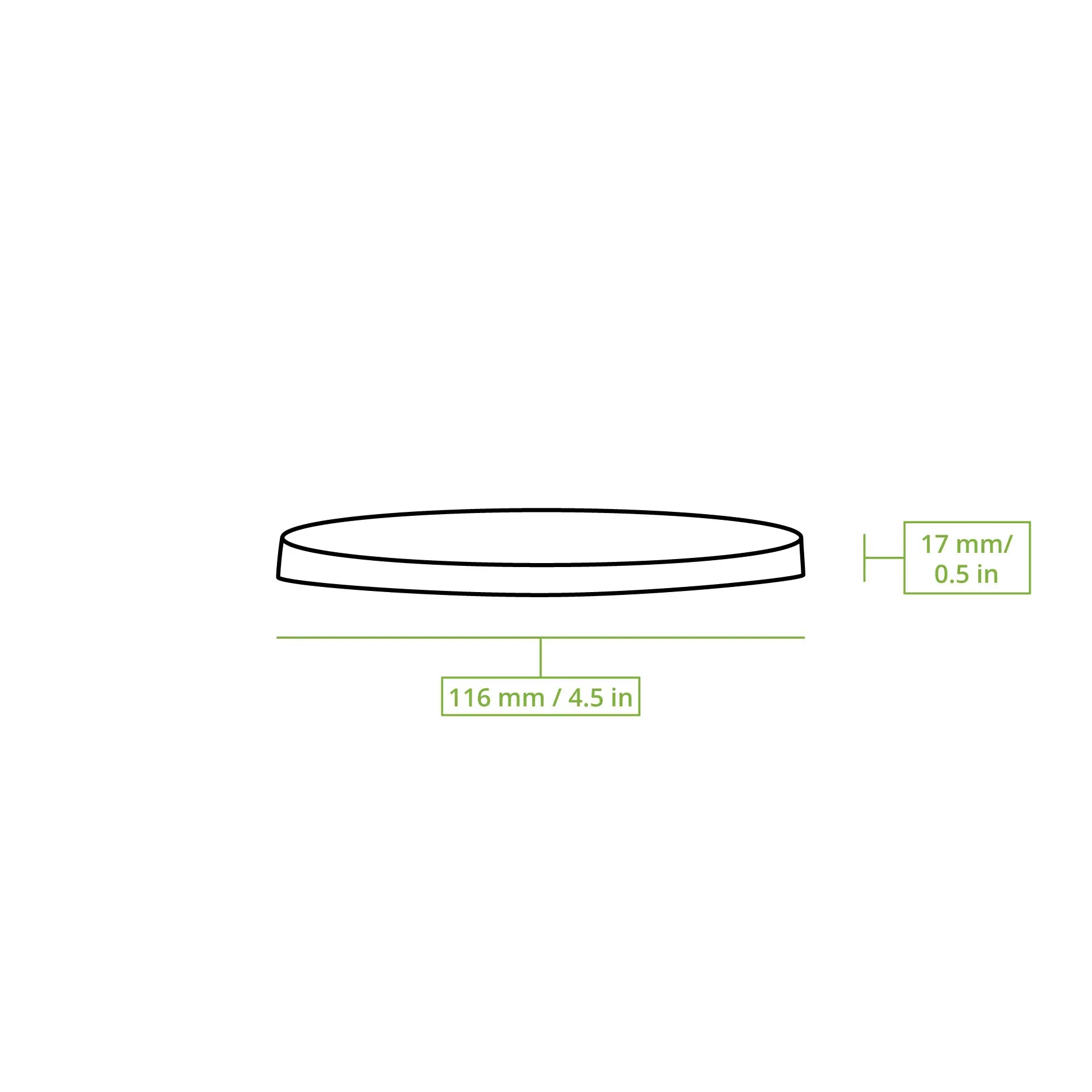Cardboard membrane lids Ø 116 mm, white