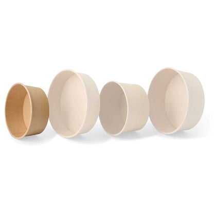 Paper-bowls (premium) 650 ml, Ø 150 mm, brown, round