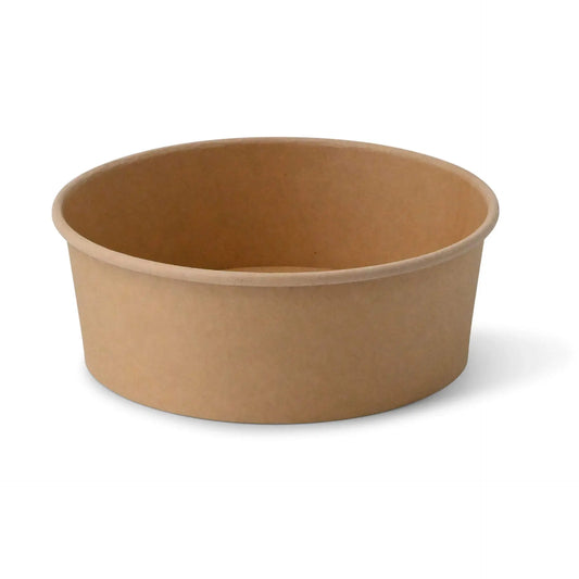 Paper-bowls (premium) 1.000 ml, Ø 185 mm, brown, round