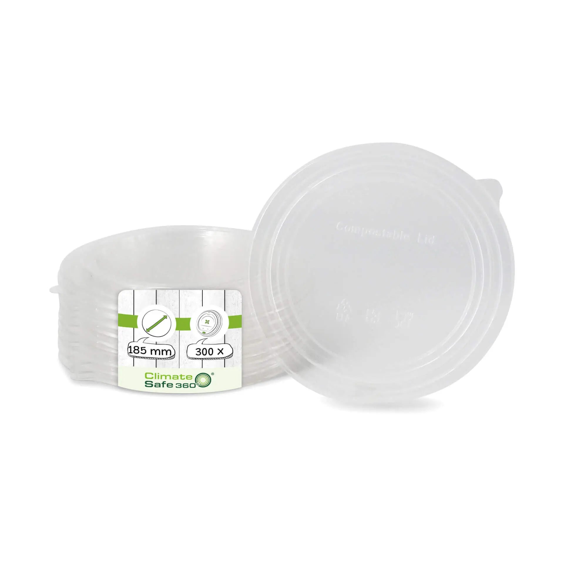 Cup lids PLA Ø 185 mm, clear