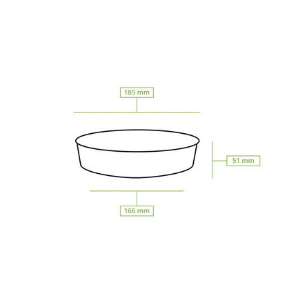 Premium-cardboard bowls 700 ml, Ø 185 mm brown, round