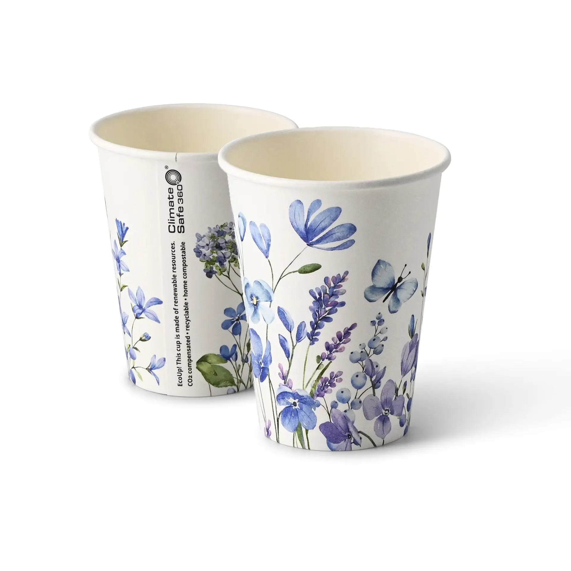 Pappbecher Frühling "Veilchen" 300 ml / 12 oz, Ø 90 mm, blau