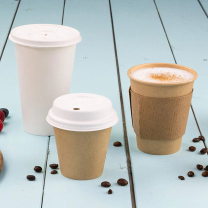 Pappbecher 150 ml / 6 oz, Ø 80 mm, einwandig, braun, PLA-beschichtet