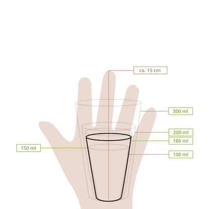 6 oz Paper cup single wall, Ø 80 mm, "EcoUp©"- icons
