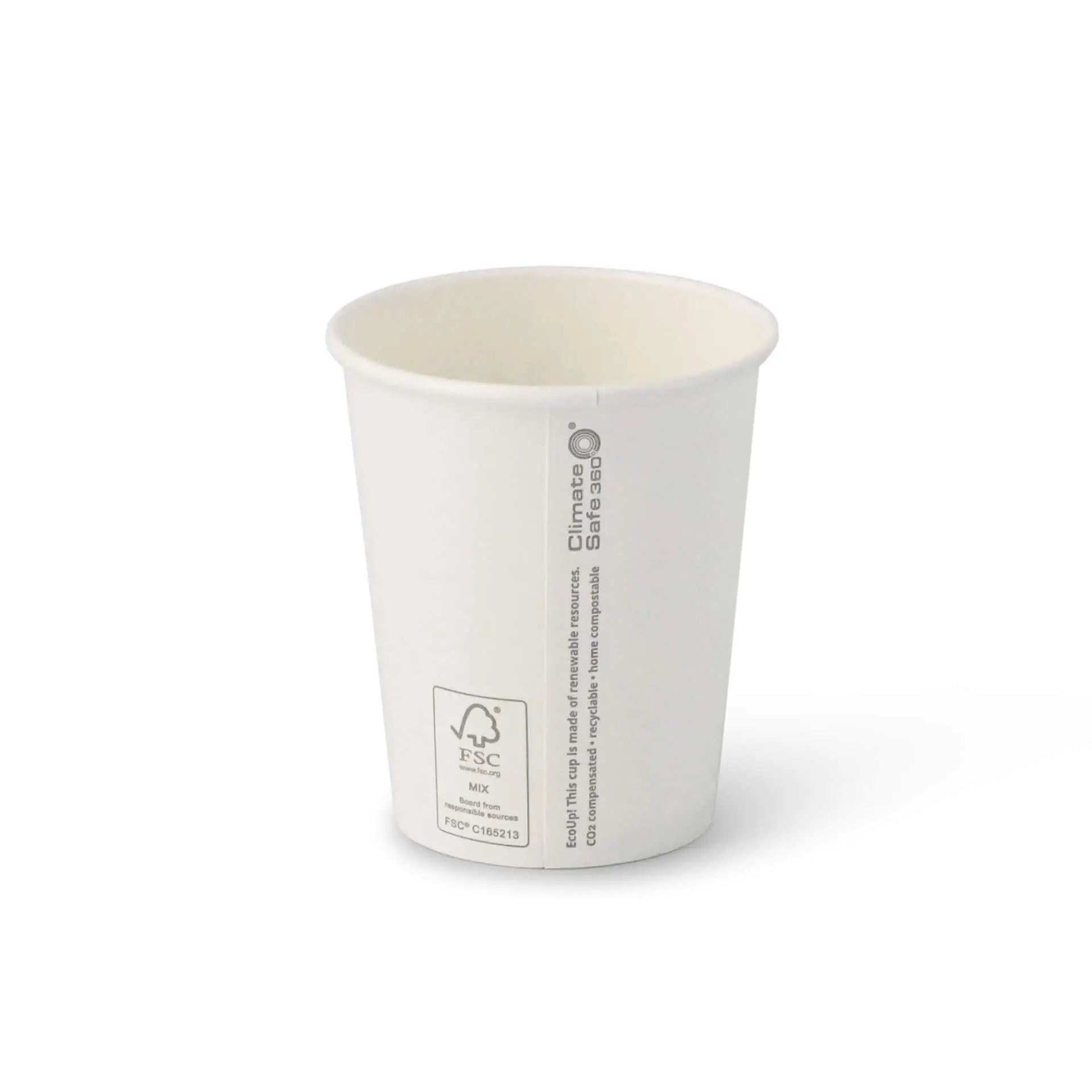 8 oz Paper cup Winter "Snowflake", Ø 80 mm, white