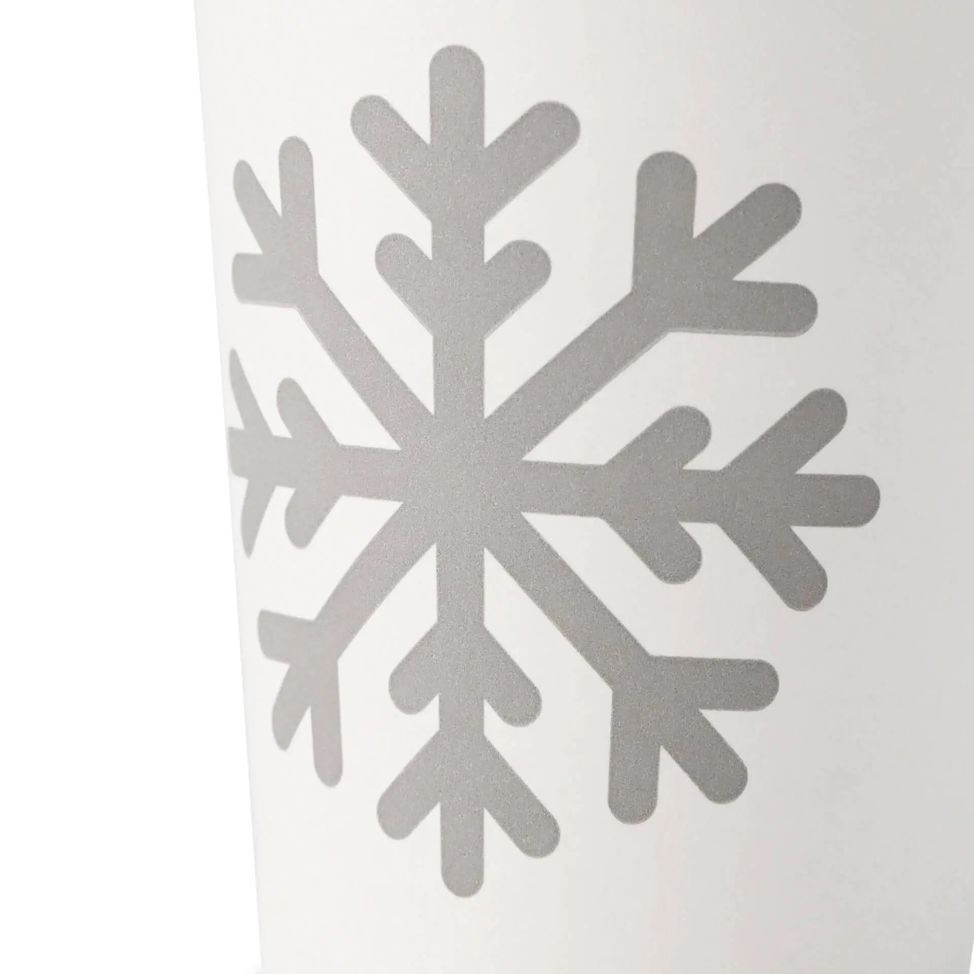8 oz Paper cup Winter "Snowflake", Ø 80 mm, white