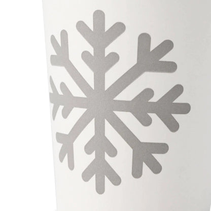 8 oz Paper cup Winter "Snowflake", Ø 80 mm, white
