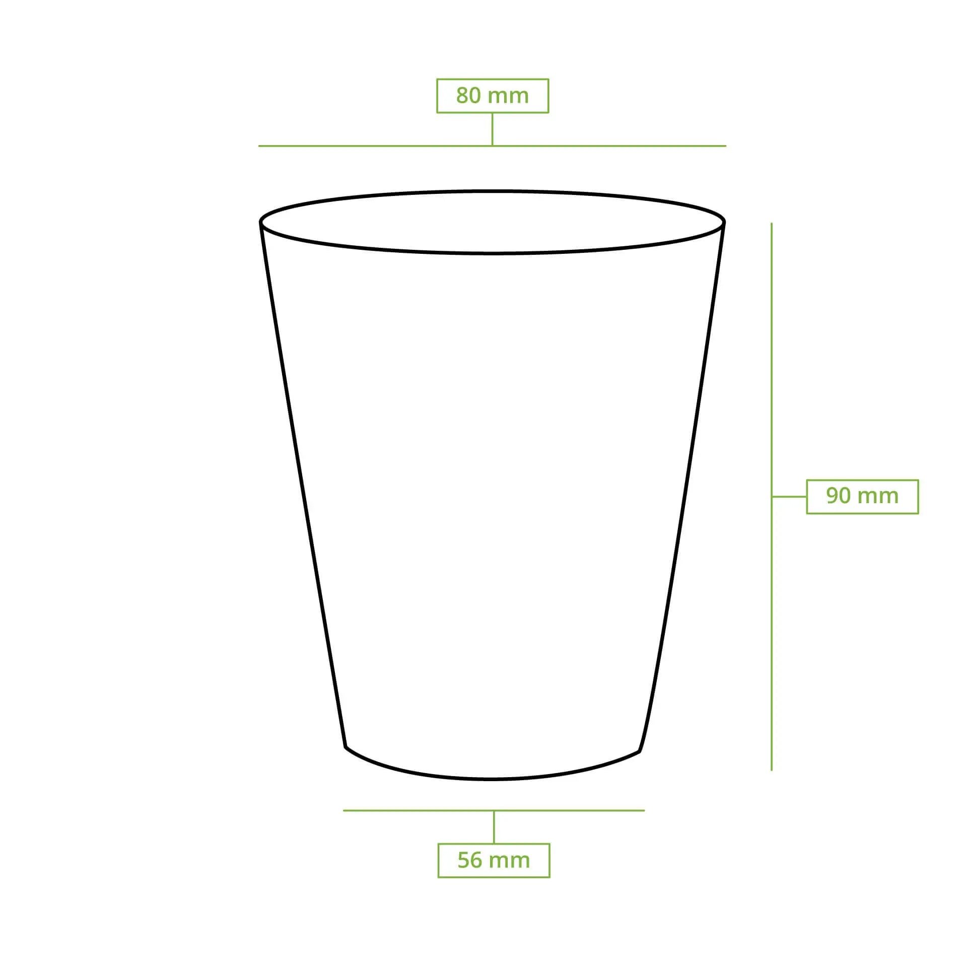 8 oz Paper cup Winter "Snowflake", Ø 80 mm, white