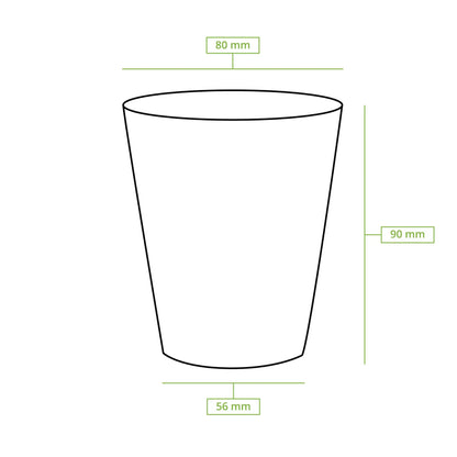 8 oz Paper cup Winter "Snowflake", Ø 80 mm, white