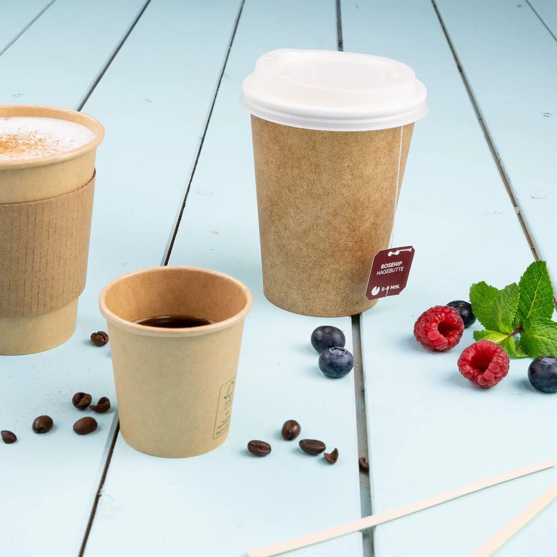 4 oz Paper cups single wall, Ø 62 mm, kraft