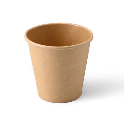 6 oz Paper cups single wall, Ø 80 mm, kraft