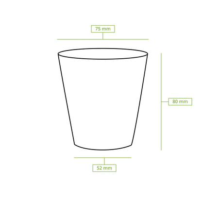6 oz Paper cups single wall, Ø 80 mm, kraft