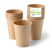 Pappbecher 300 ml / 12 oz, Ø 90 mm, braun