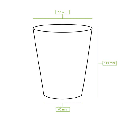 Pappbecher 300 ml / 12 oz, Ø 90 mm, braun