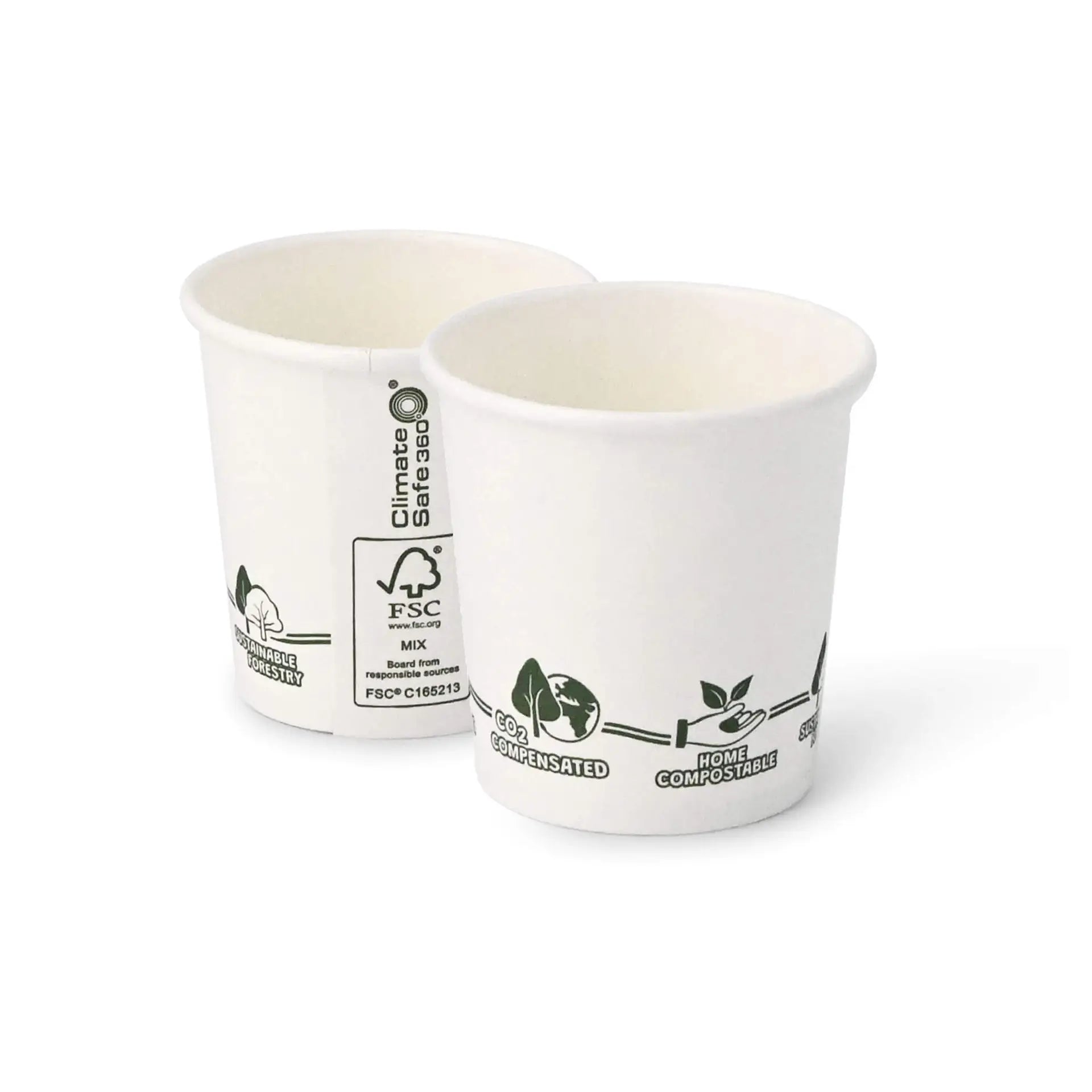 Pappbecher 100 ml / 4 oz, Ø 62 mm, "EcoUp©"- Icons