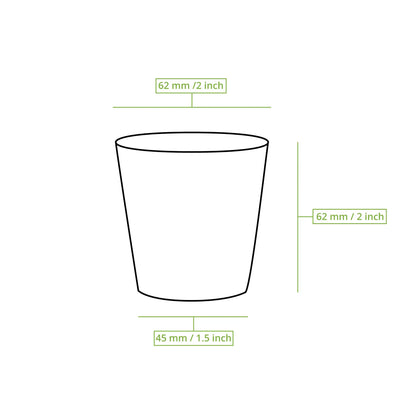 4 oz Paper cups single wall, Ø 62 mm, "EcoUp©"- icons