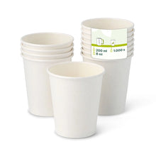 Pappbecher 200 ml / 8 oz, Ø 80 mm, weiß