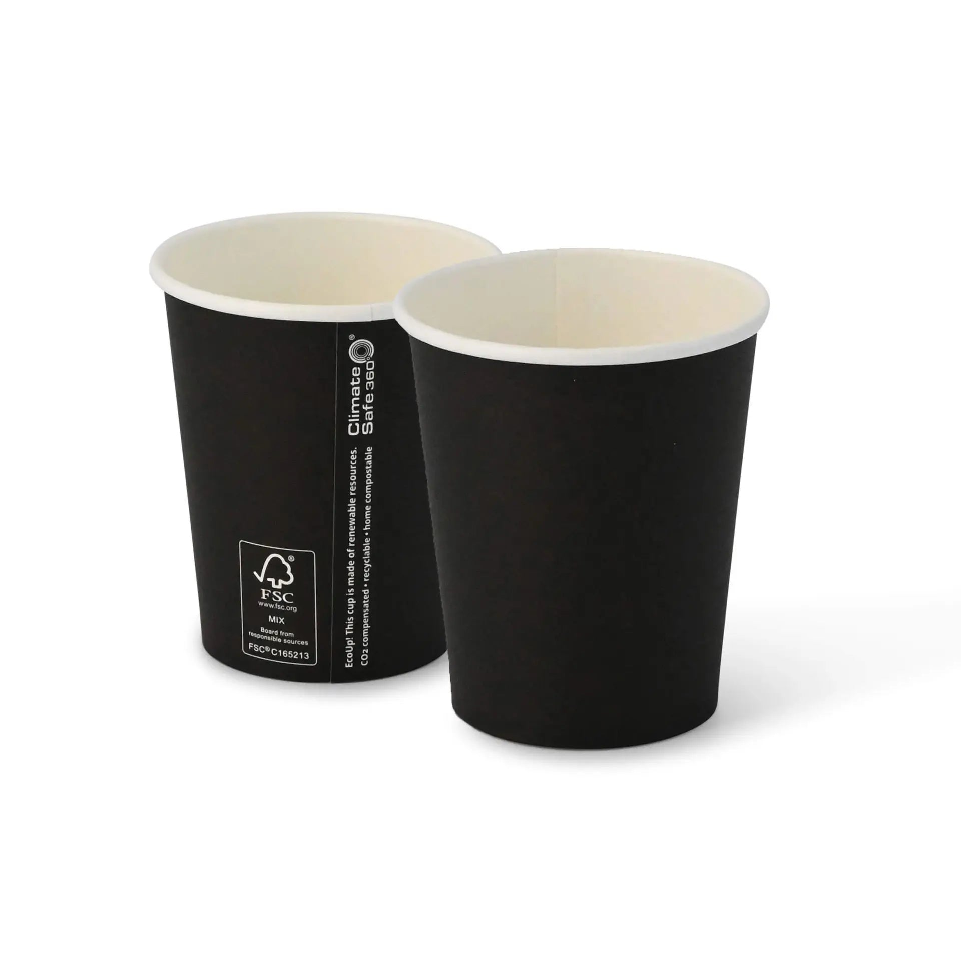 Pappbecher 200 ml / 8 oz, Ø 80 mm, schwarz