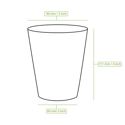 12 oz Paper cups single wall, Ø 90 mm, black