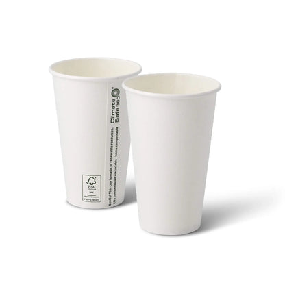 Pappbecher 400 ml / 16 oz, Ø 90 mm, weiß