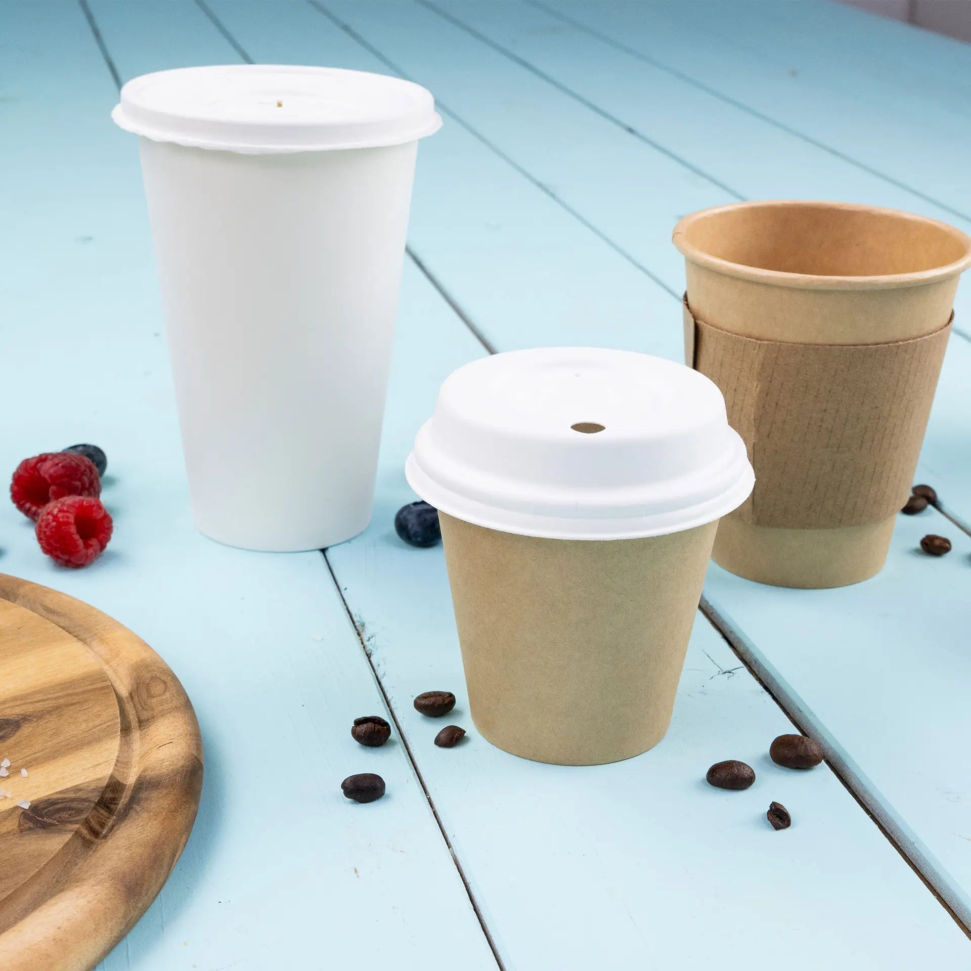 16 oz Paper cups single wall, Ø 90 mm, white