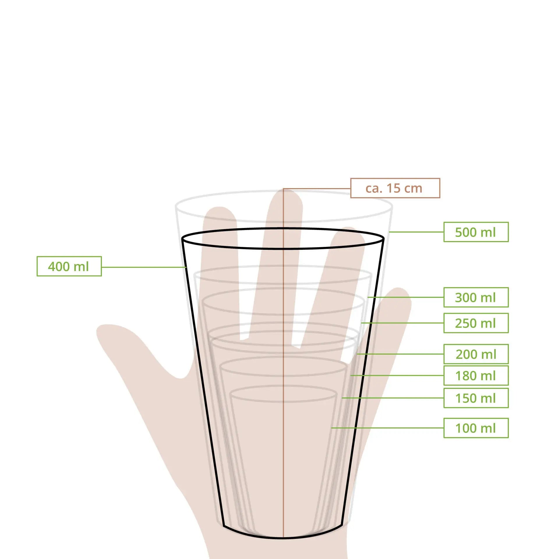 Pappbecher 400 ml / 16 oz, Ø 90 mm, braun