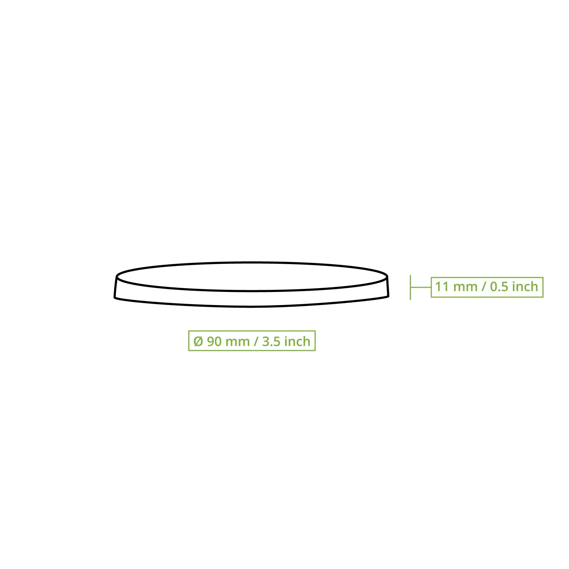 Paper lids Ø 90 mm, white, drink opening
